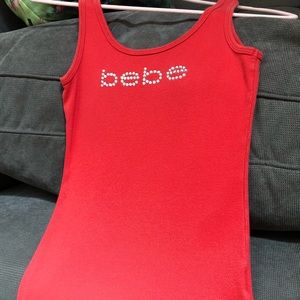 BEBE Rhinestone tank top